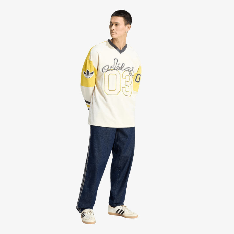 adidas Hockey Long Sleeve Jersey Eqt Yellow/ Pure Ruby