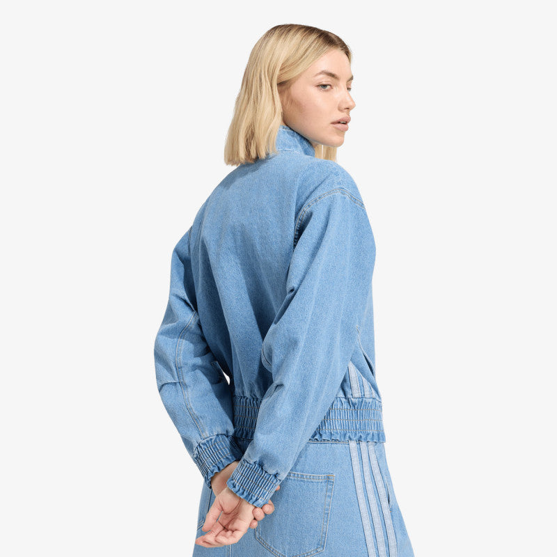 adidas Stadium Washed Denim Loose Fit Jacket Crystal Sky