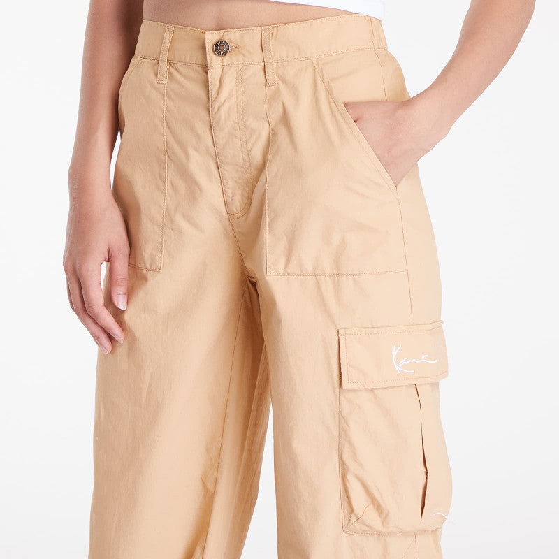 Karl Kani Small Signature Washed Cargo Pants Sand