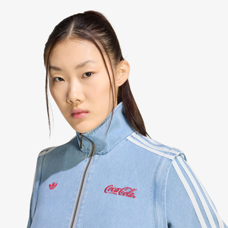 adidas x Coca Cola Firebird Reg Denim Track Top Light Denim