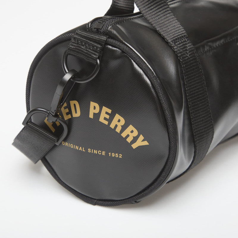 Fred Perry Tonal Classic Mini Barrel Bag Black