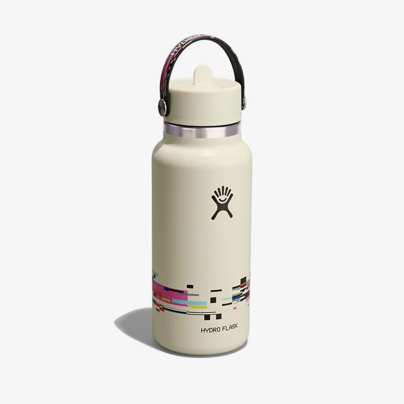 Hydro Flask 710 ml Wide Flex Straw Cap Glitch White 710