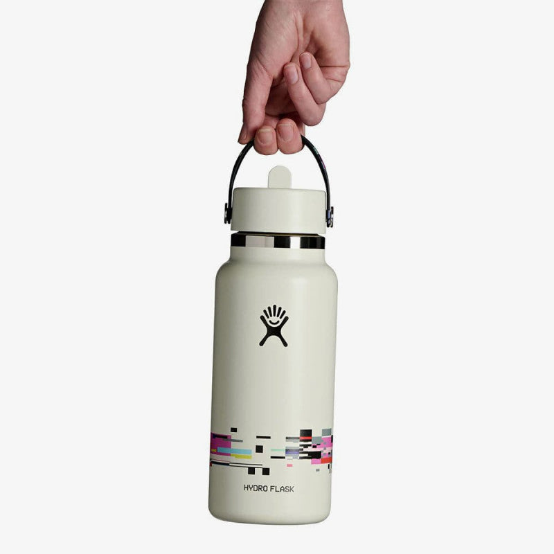Hydro Flask 710 ml Wide Flex Straw Cap Glitch White 710