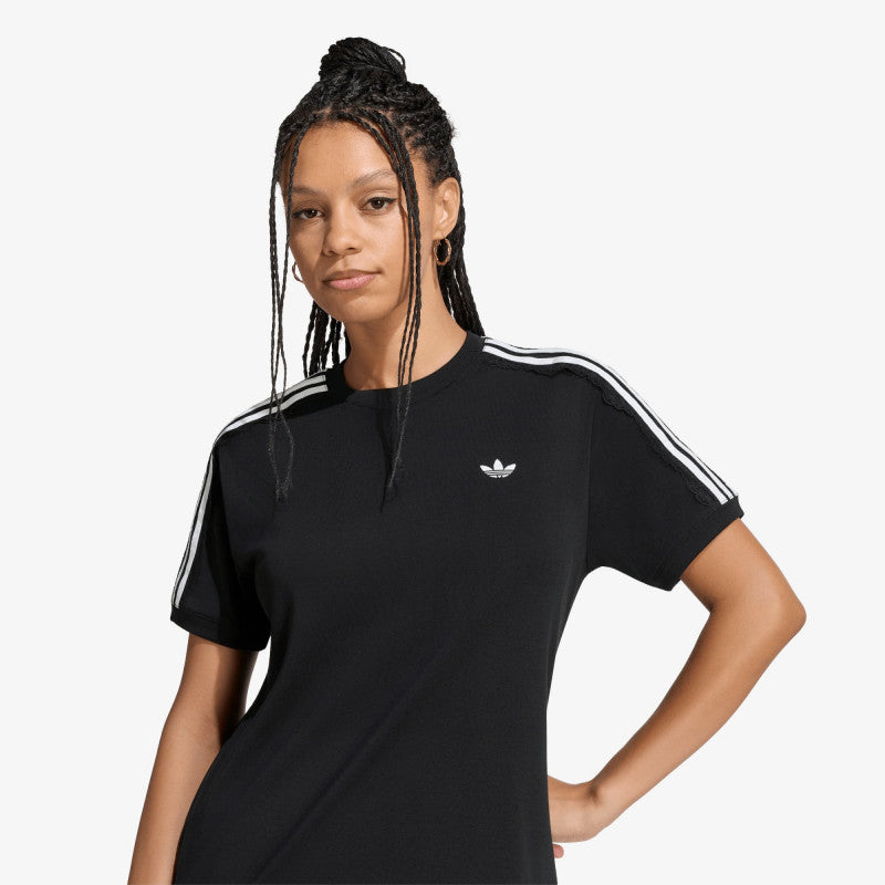 adidas Lace 3 Stripes Tee Black