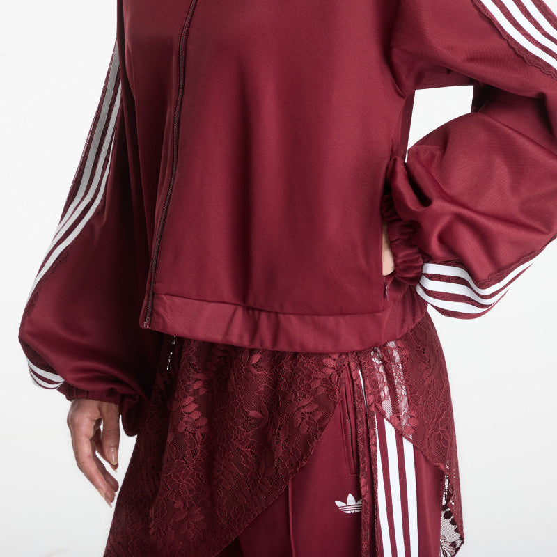 adidas Lace Oversized Archive Track Top Shadow Red
