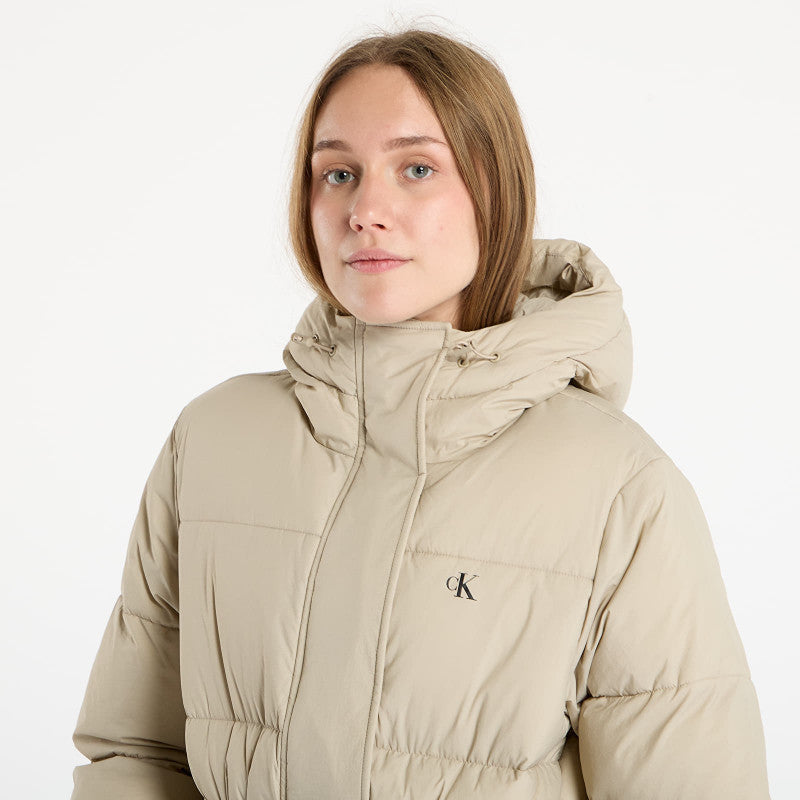 Calvin Klein Jeans Belted Midweight Coat Brown