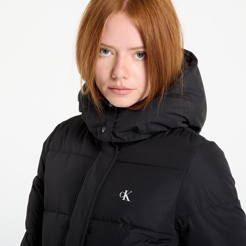puchowa Calvin Klein Jeans Monologo Non-Down Jacket Black