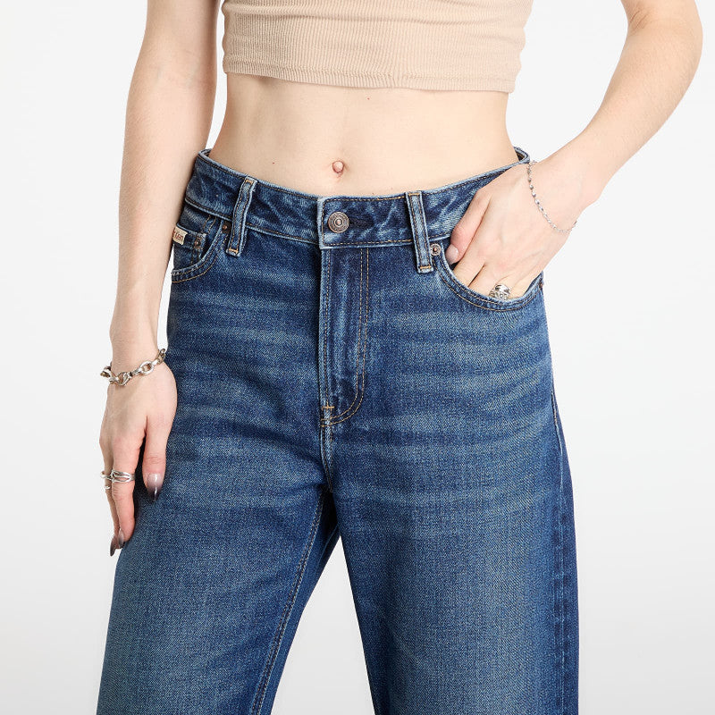 Jeansy Calvin Klein Jeans Signature 90S Straight Short Jeans Blue
