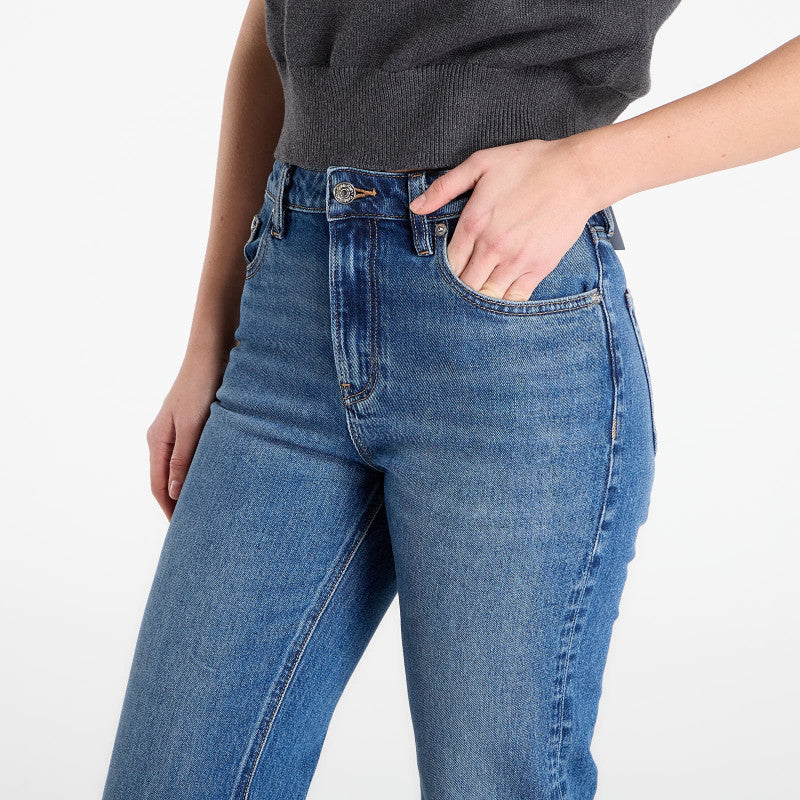 Jeansy Calvin Klein Jeans High Rise Straight Jeans Blue