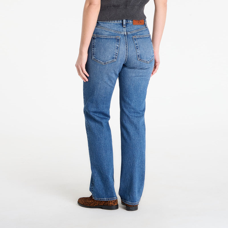 Jeansy Calvin Klein Jeans High Rise Straight Jeans Blue