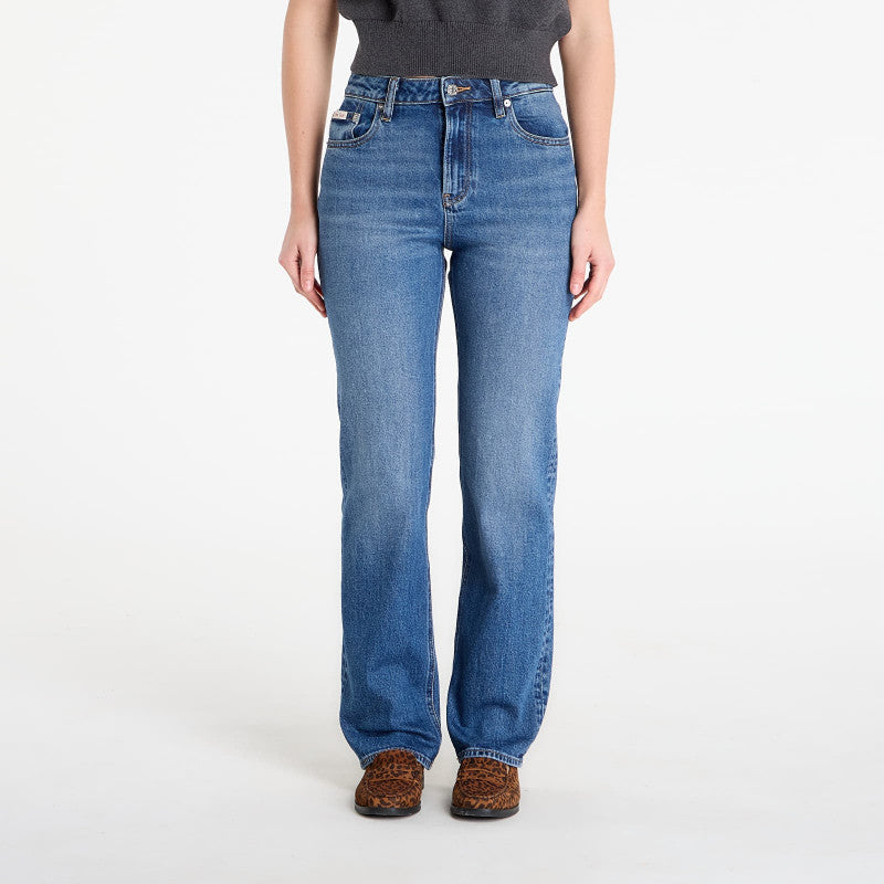 Jeansy Calvin Klein Jeans High Rise Straight Jeans Blue