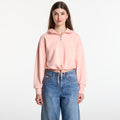 Calvin Klein Jeans Ls Monologo Terry Cropped Tie Hoodie Peachy Day