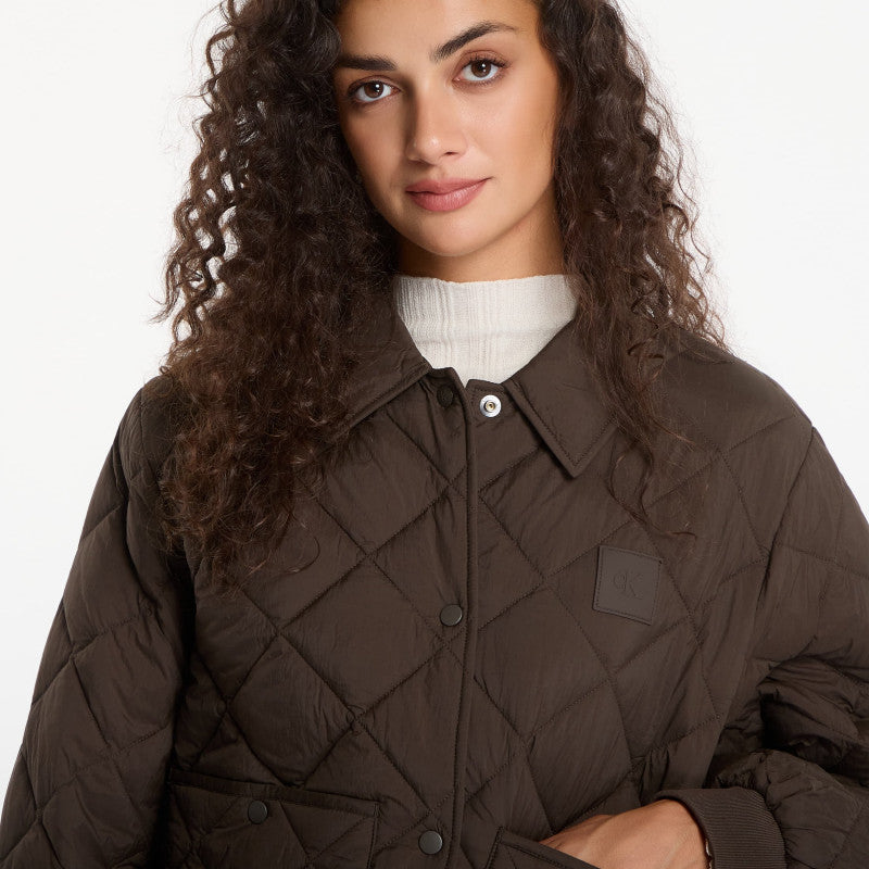 Calvin Klein Jeans Ulw Short Seasonal Quilted Liner Jacket Dark Coffee
