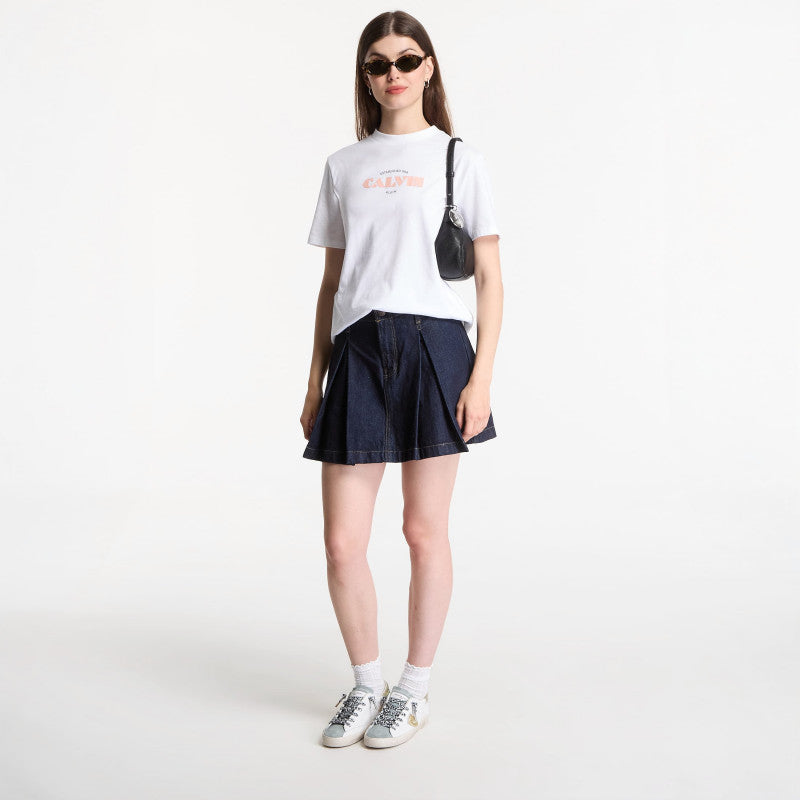 Calvin Klein Jeans Ss Classic Resort Calvin Logo Tee Bright White