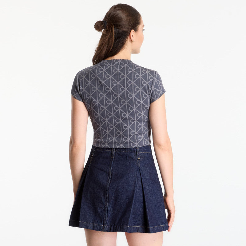 Calvin Klein Jeans A- Monologo Baby Tee Ebony