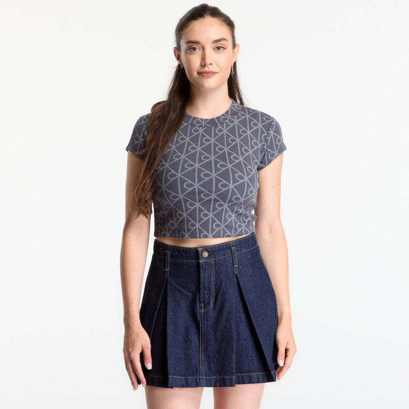 Calvin Klein Jeans A- Monologo Baby Tee Ebony
