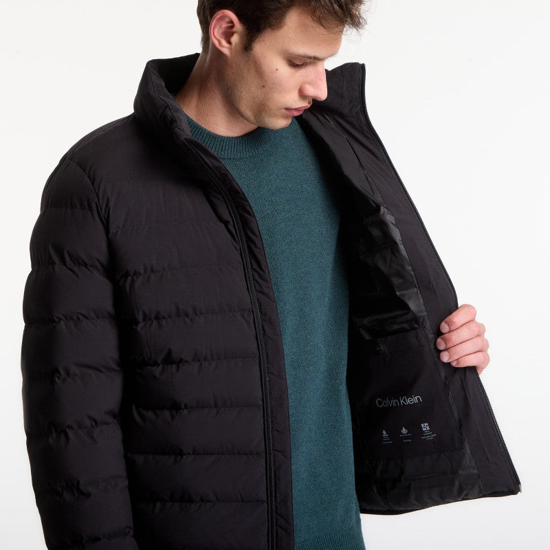 Calvin Klein Ls Classic Ltwt Nylon Puffer Jacket Black