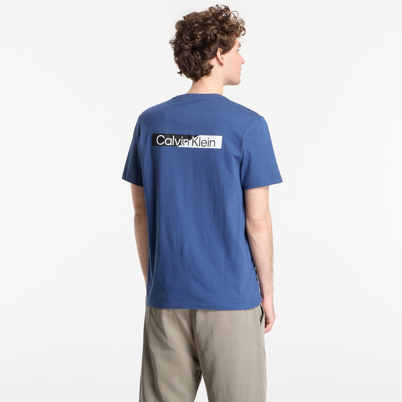 Calvin Klein Ss 30S Eu Spw Split Standard Graphic Tee Dark Denim