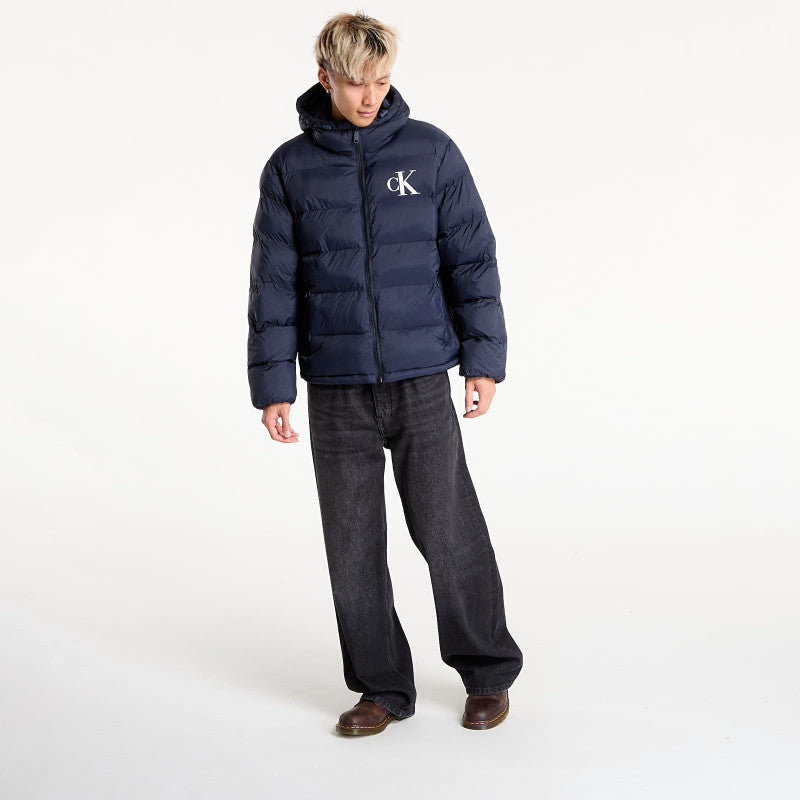 puchowa Calvin Klein Jeans Ls Nylon Monogram Puff Jacket Blue