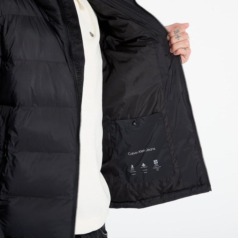 puchowa Calvin Klein Jeans Ls Nylon Monogram Pu Jacket Black