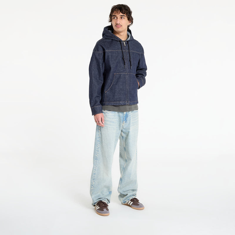 Calvin Klein Jeans Denim Zip Front Hood Jacket Blue