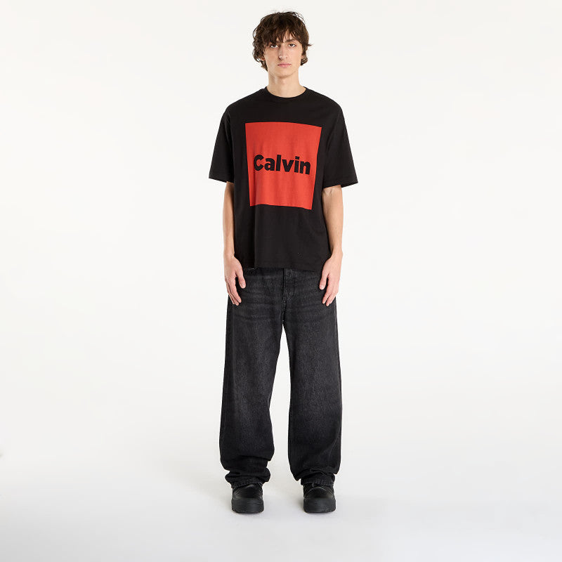 Calvin Klein Jeans Ss 16S Io Calvin Box Graphic Tee Black
