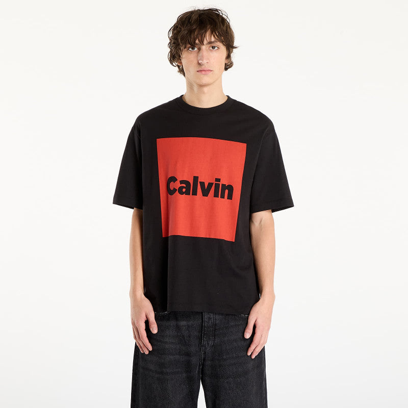 Calvin Klein Jeans Ss 16S Io Calvin Box Graphic Tee Black