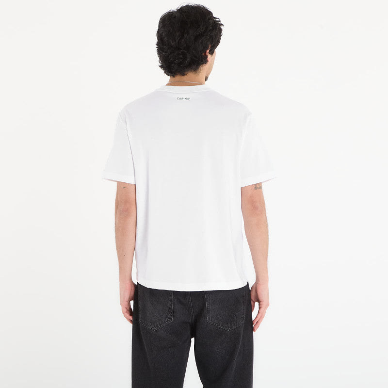 Calvin Klein Jeans Ss 20S Easy Collegiate Tee White