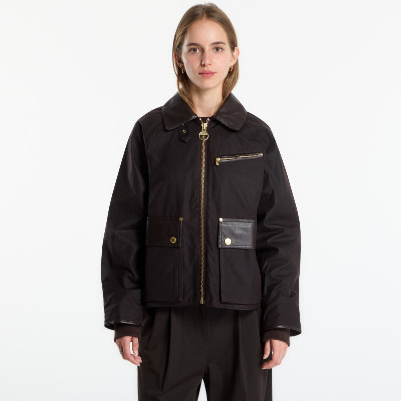 Barbour B.Intl Donnington Wax Jacket Rustic/ Truffle Northumberland Check