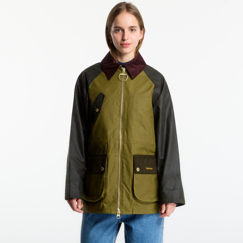 Barbour Treeton Wax Jacket Golden Olive/ Fern/ Ancient