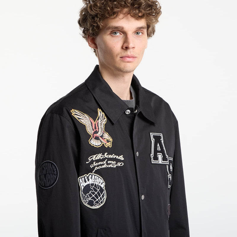 AllSaints Soundman Coach Jacket Black