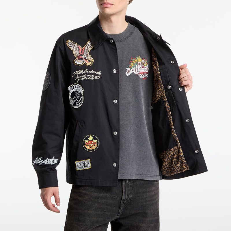 AllSaints Soundman Coach Jacket Black