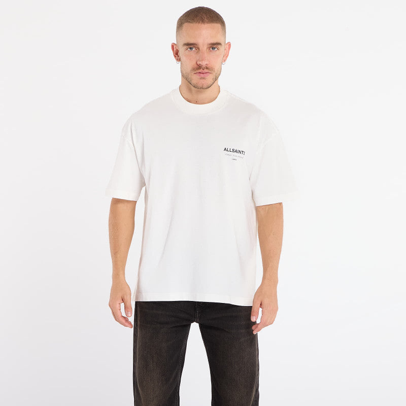 AllSaints Underground Ss Crew Ashen White