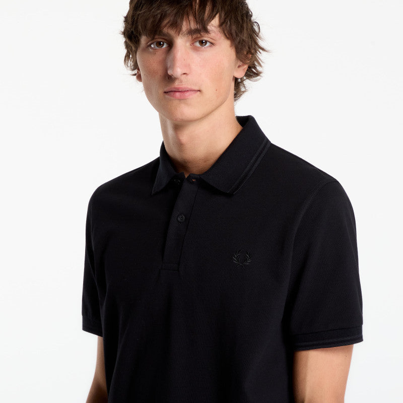 FRED PERRY Twin Tipped Fred Perry Shirt Black