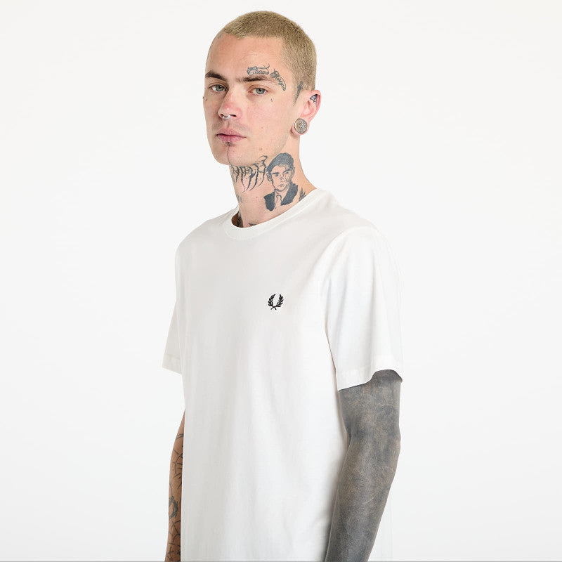 FRED PERRY Crew Neck Tee Snow White