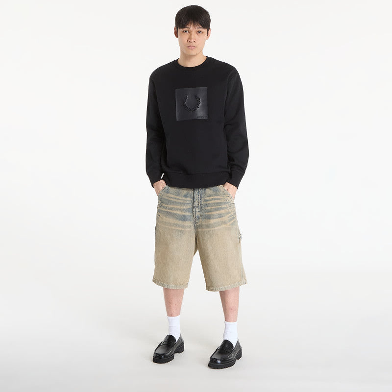 FRED PERRY Box Graphic Sweatshirt Black/ Anchorgrey