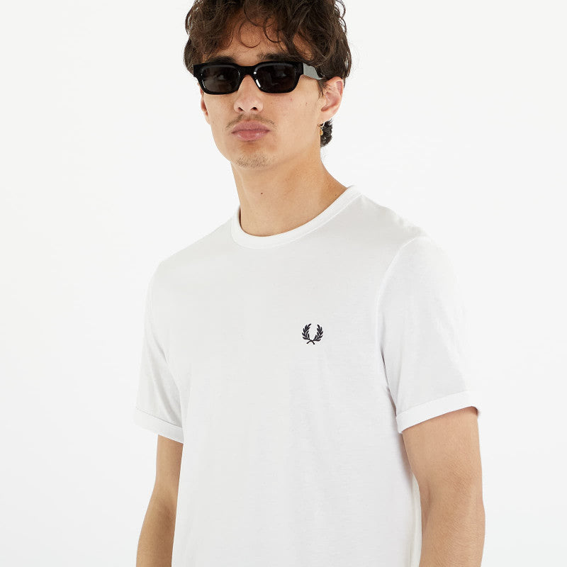 FRED PERRY Ringer Tee White