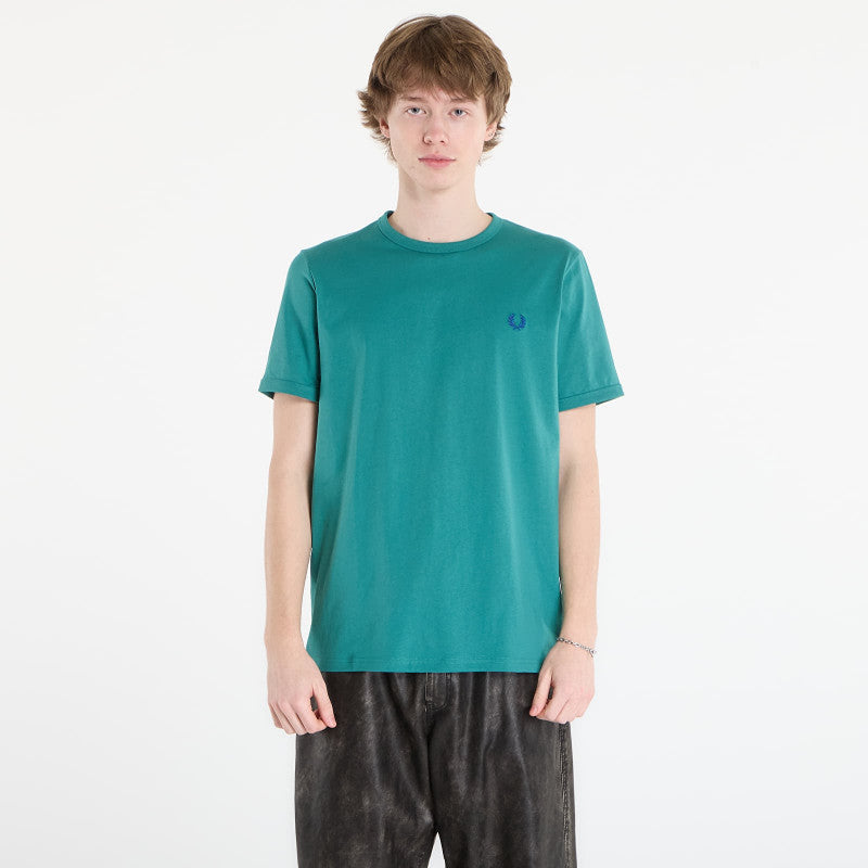 FRED PERRY Ringer T-Shirt Deep Mint