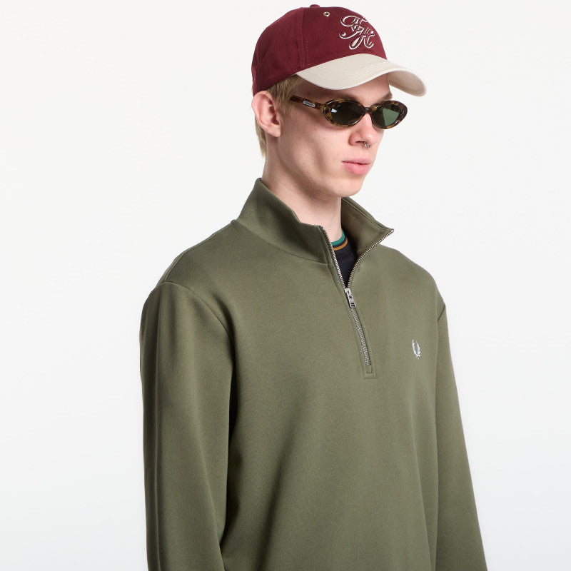 Fred Perry Half Zip Sweatshirt Green