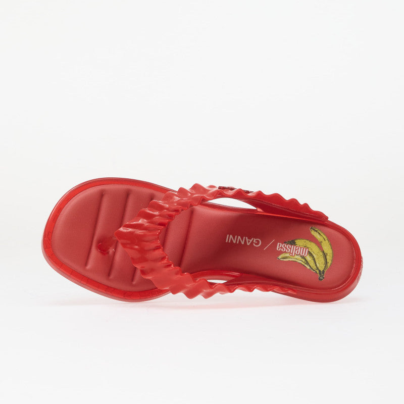 Melissa Thong Kitten Heel + Ganni Ad Red