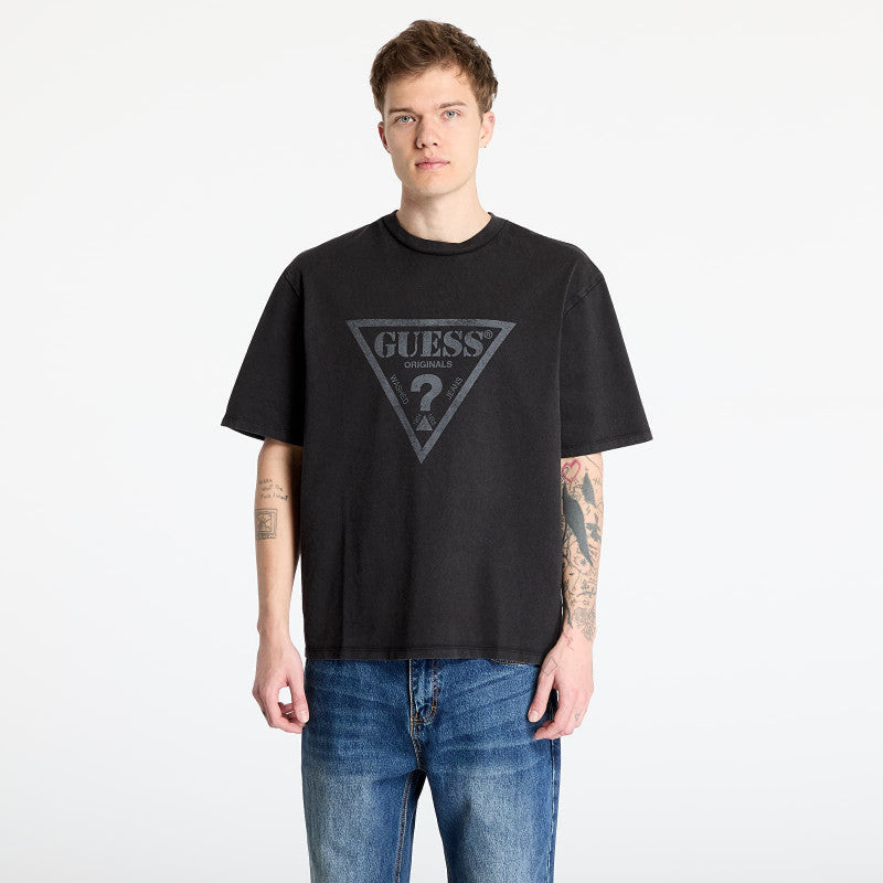GUESS Originals Go Vintage Triangle Tee Jet Black Multi