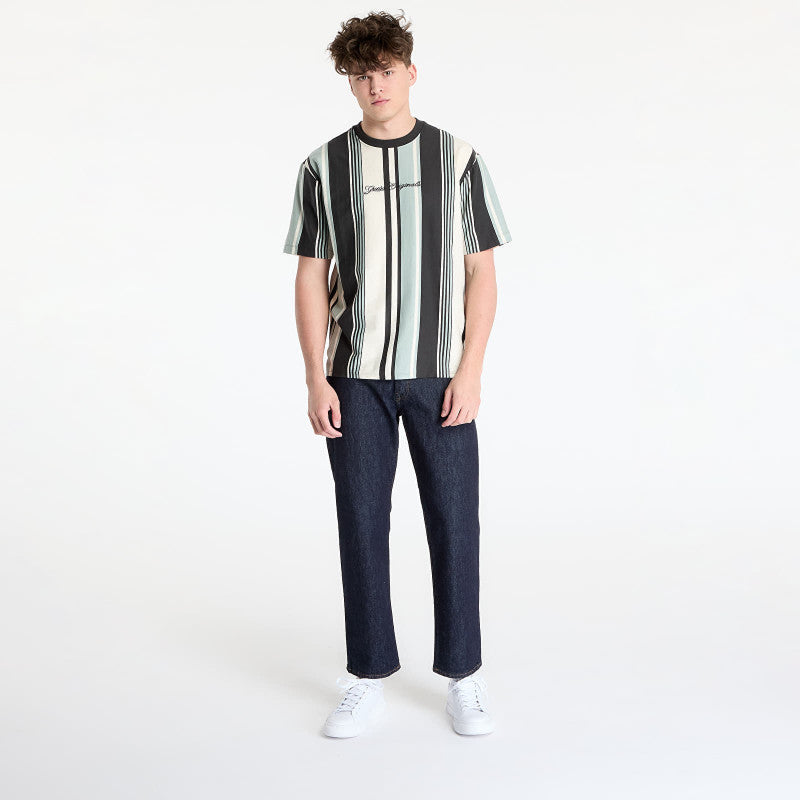 GUESS Originals Stripe T-Shirt Washed Out Black