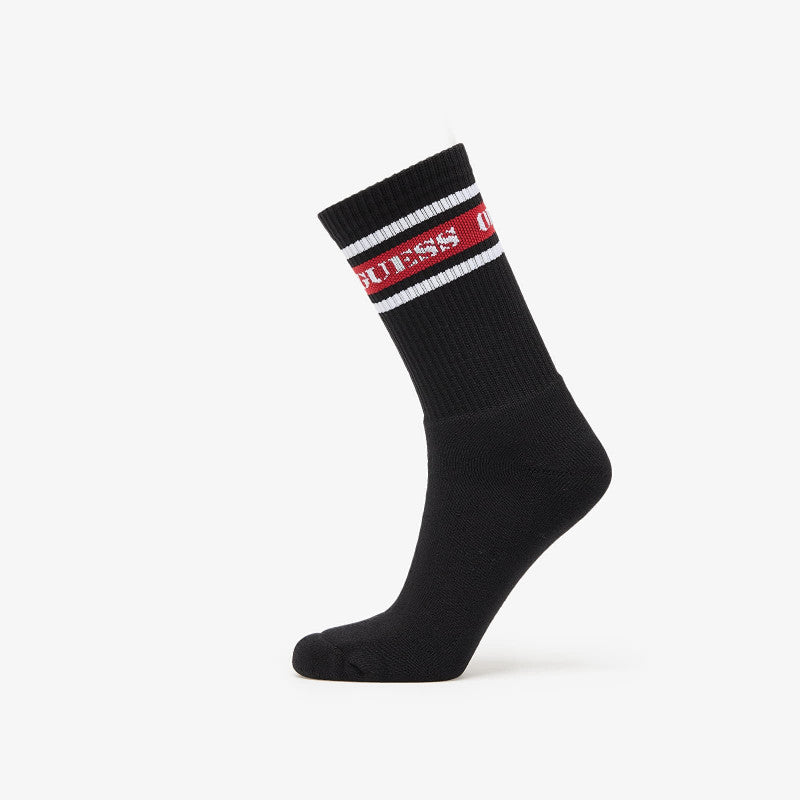 Guess Originals Stripe Loguess Socks Black