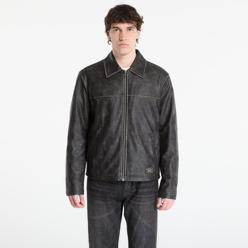 Guess Jeans Pu Leather Jacket Jet Black