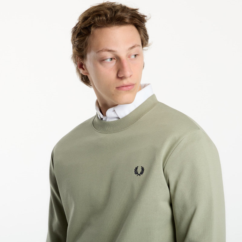 FRED PERRY Crew Neck Sweatshirt Seagrass