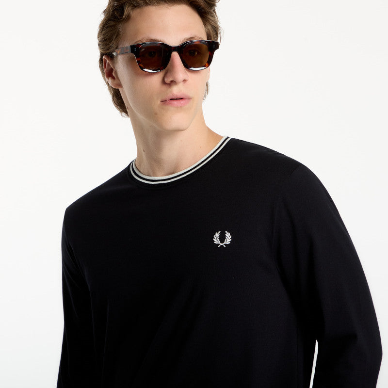 FRED PERRY LS Twin Tipped Black