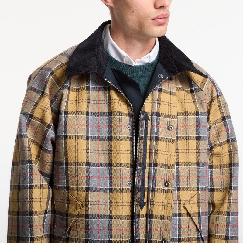 Barbour Oversized Reversible Transporter Jacket Navy