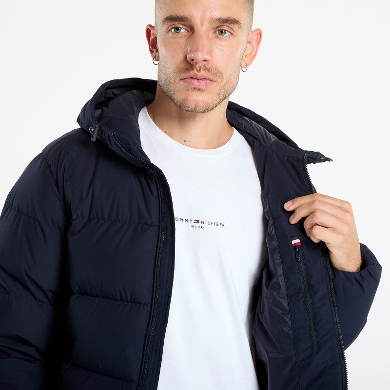 Tommy Hilfiger Water Repellent Down Hooded Puffer Jacket Navy