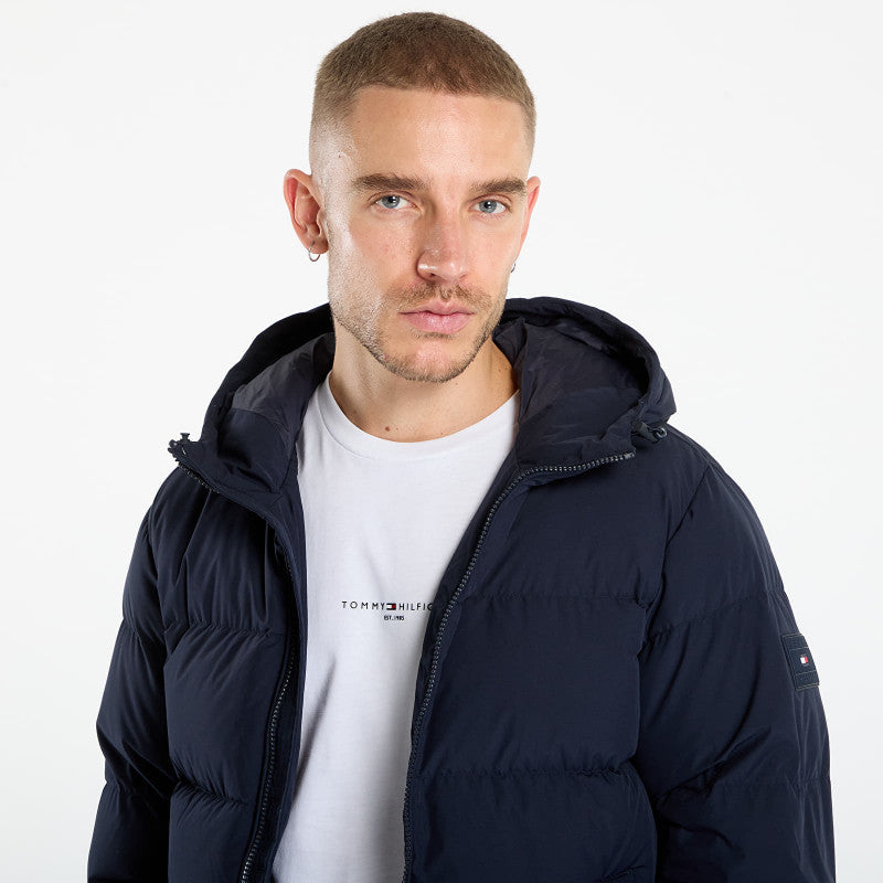 Tommy Hilfiger Water Repellent Down Hooded Puffer Jacket Navy