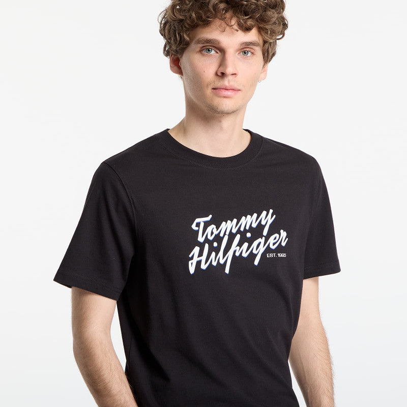 Tommy Hilfiger Summer Text Graphic Tee Black